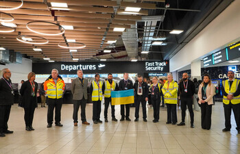 Airport marks anniversary of Ukraine invasion