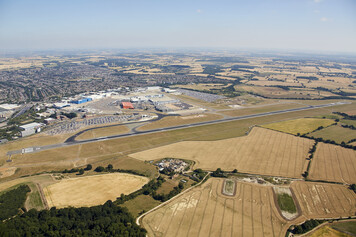 Aerial of London Luton Airport