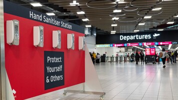 Hand sanitiser station