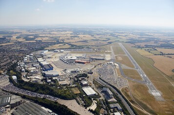 Aerial view of London Luton Airport