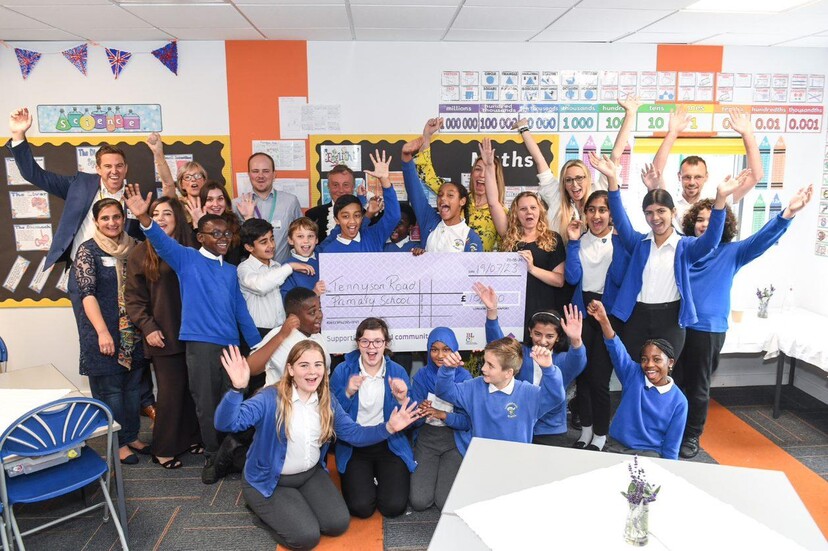 Tennyson Road Cheque Presentation